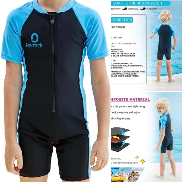 karrack | Swim | Karrack Kids One Piece Rash Guard Swimsuit Kid Water ...